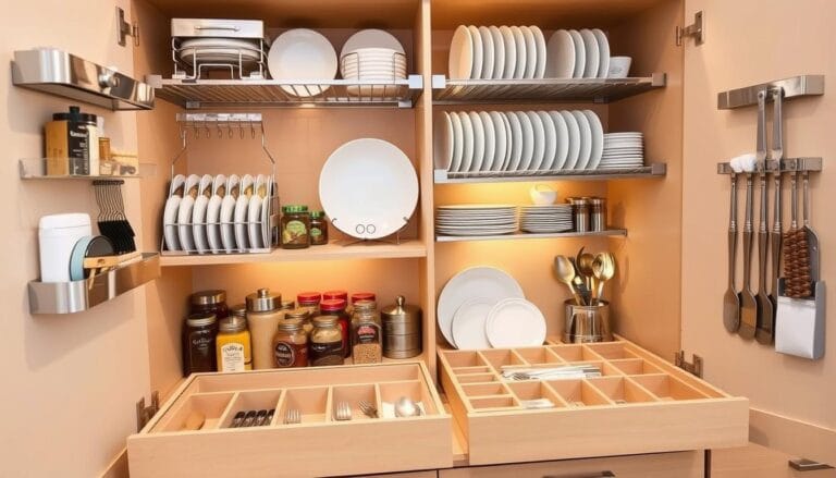 Cabinet accessories for an organized kitchen