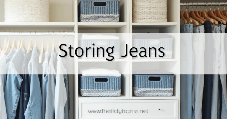 storing jeans