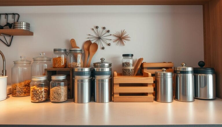 organizing a kitchen counter