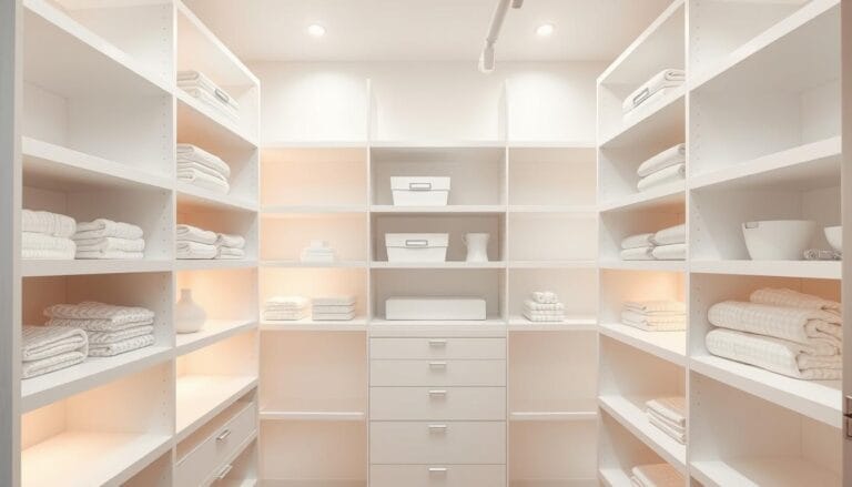 white closet shelves