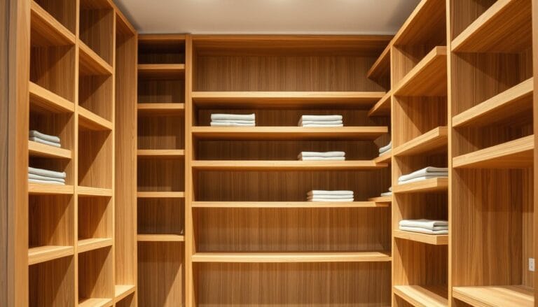 wood closet shelves